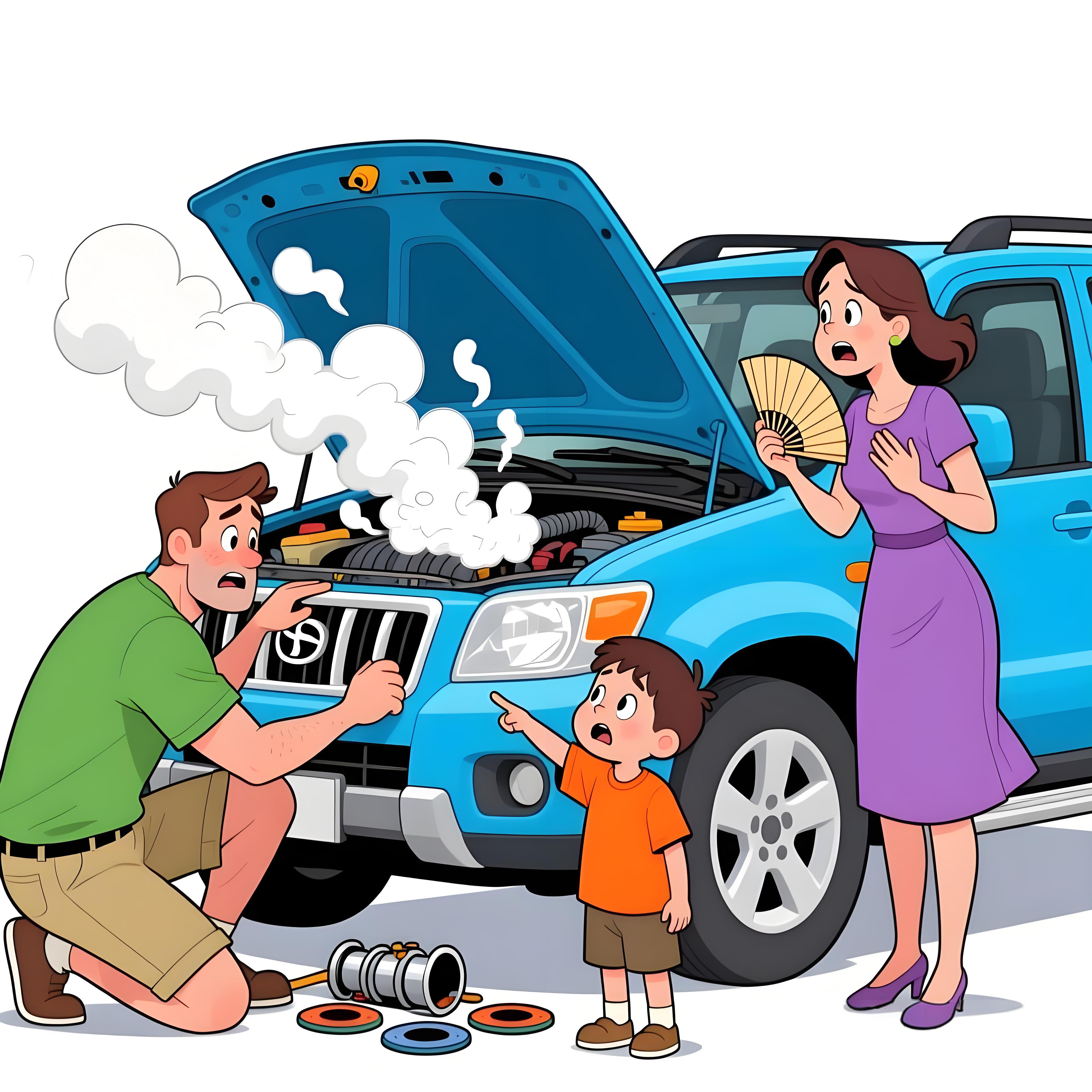 现代汽车技术概念图,包含数字仪表盘和汽车组件,蓝色和灰色配色方案,高科技环境